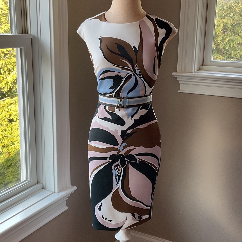 Ted Baker Multicolor Floral Midi Dress